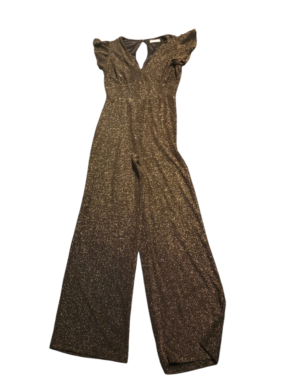 J. Crew Metallic Gold Wide-Leg Jumpsuit